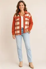 Sheila Plaid Sherpa & Corduroy Shacket