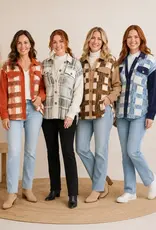 Sheila Plaid Sherpa & Corduroy Shacket