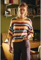 Quiet Weekend Multi Stripe Sweater Cardigan