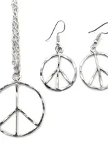 Silver Plated Necklace - Peace Sign