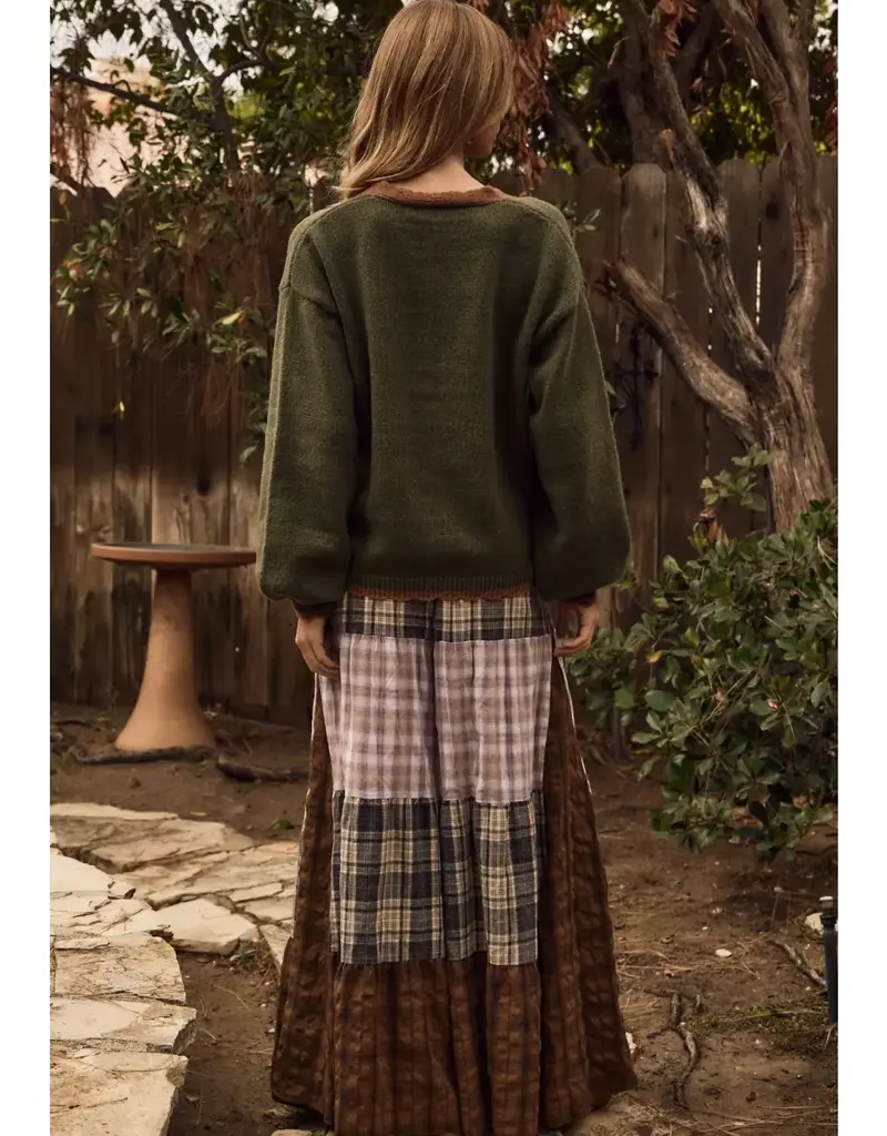 Felicia Flowy Mixed Plaid Patchwork Maxi Pants