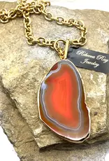 Boho Agate Charm Statement Necklace