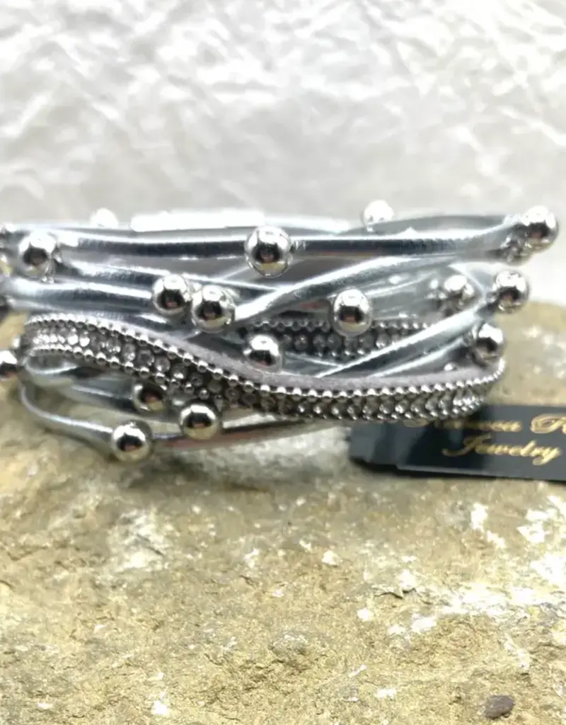 Boho Leather Wrap Bracelet Magnetic Clasp