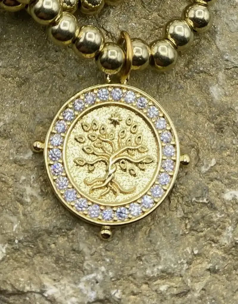Tree of Life Gold Charm Bracelet