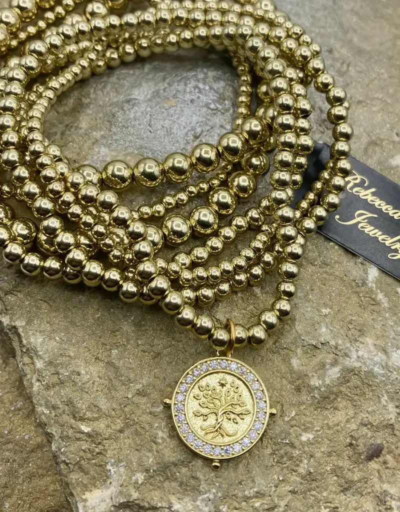 Tree of Life Gold Charm Bracelet