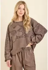 Lizzy Leopard Daisy Patched Sweatshirt