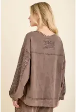 Lizzy Leopard Daisy Patched Sweatshirt