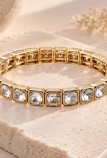 Boxed in Square Clear Stone Bracelet