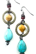 Ring & Beaded LinearEarrings