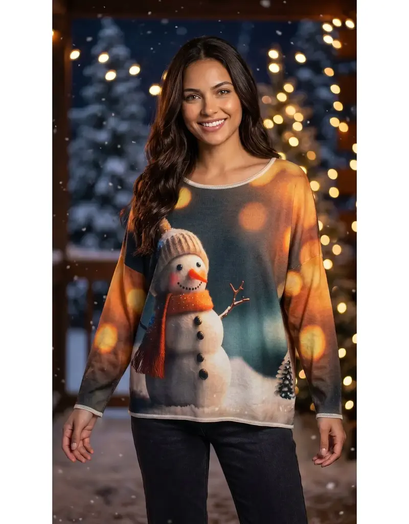 Cozy Christmas Snowman Sweater