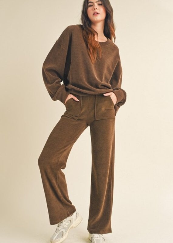 Rebecca Relaxed Ribbed Corduroy Matching Top & Pant Set