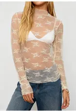 Lux Layering Floral Lace Mesh Top