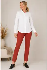 Layering Poplin Button Front Blouse