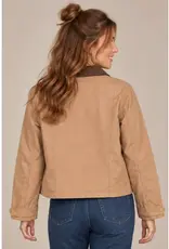 Twill Barn Jacket W/ Corduroy Trim Collar