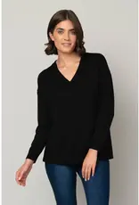 Jessica Jersey Stitch V-Neck Sweater