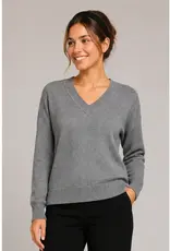 Jessica Jersey Stitch V-Neck Sweater