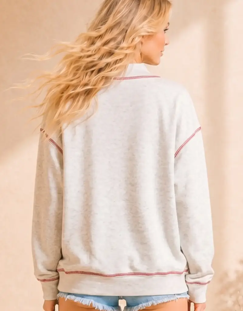 Merry Plaid Patch Holiday Sweatshirt