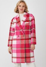 Charlie Paige Double Breasted Plaid Coat