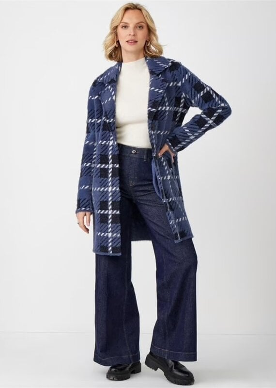 Charlie Paige Plaid Coatigan