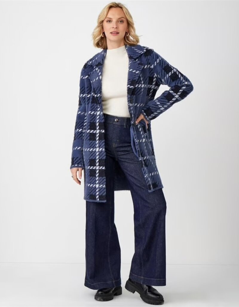 Charlie Paige Plaid Coatigan