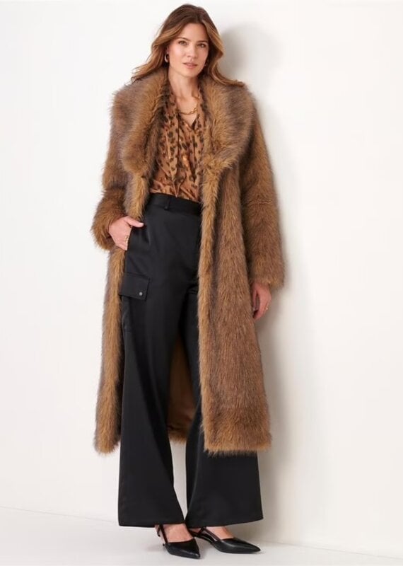 CHARLIE PAIGE Faux Fur Coat