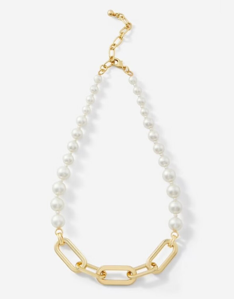 Pearl & Gold Chain Necklace