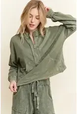 Hannah Half-Zip Kangaroo Pocket Top
