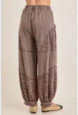 Cheetah Leopard Mineral Washed Lounge Pants