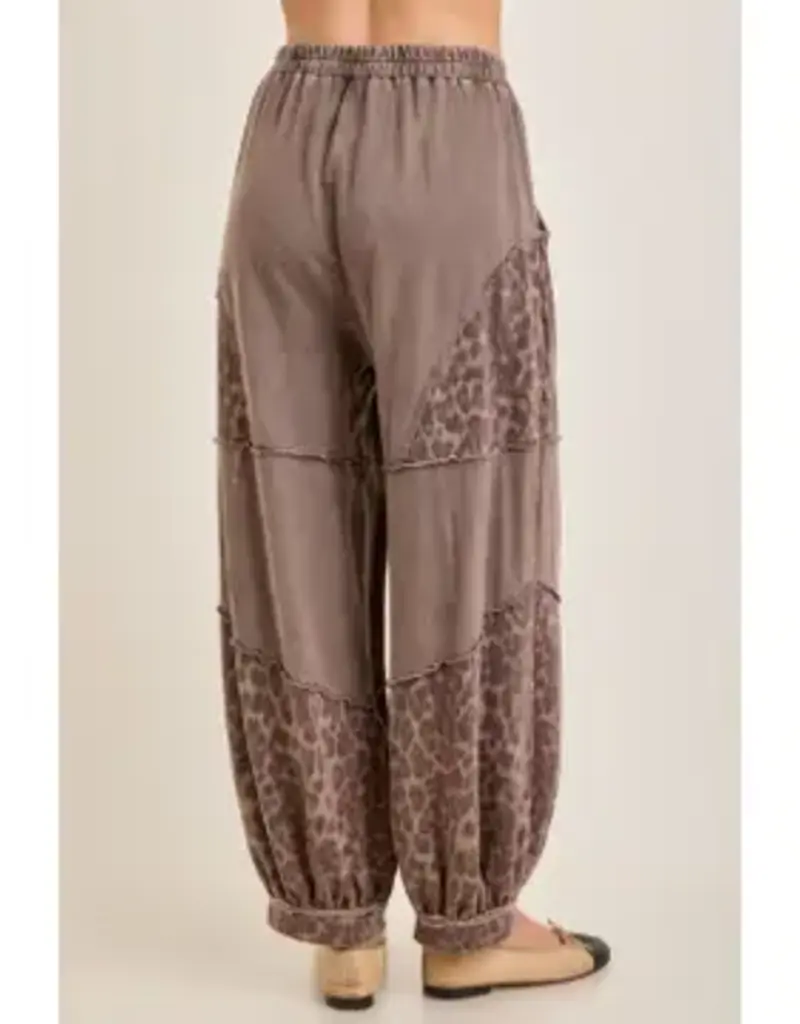 Cheetah Leopard Mineral Washed Lounge Pants