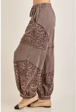 Cheetah Leopard Mineral Washed Lounge Pants