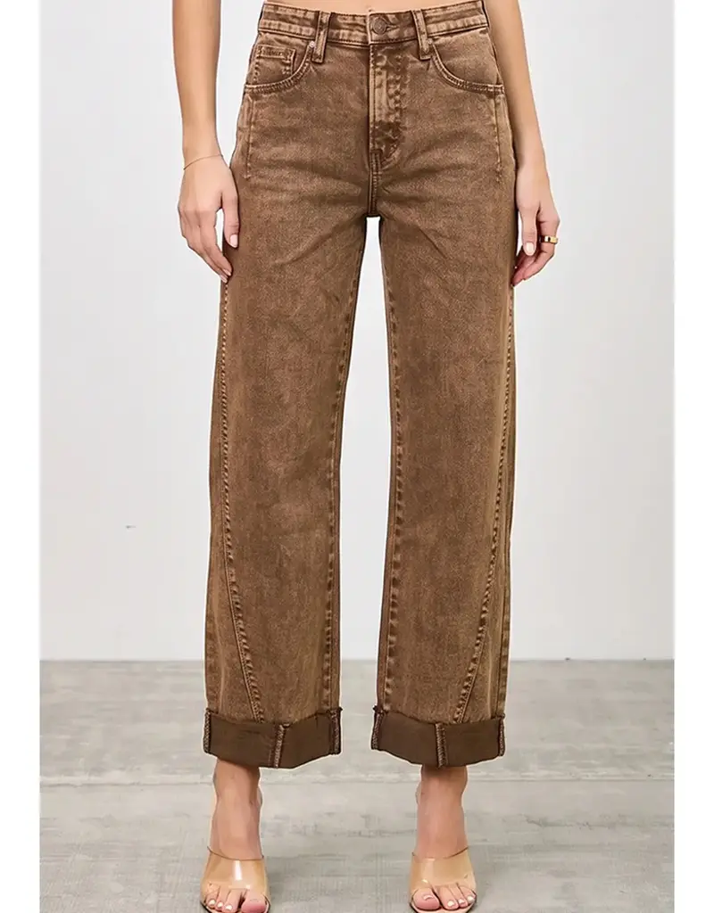Jenna High Rise Straight Jean with Cuff