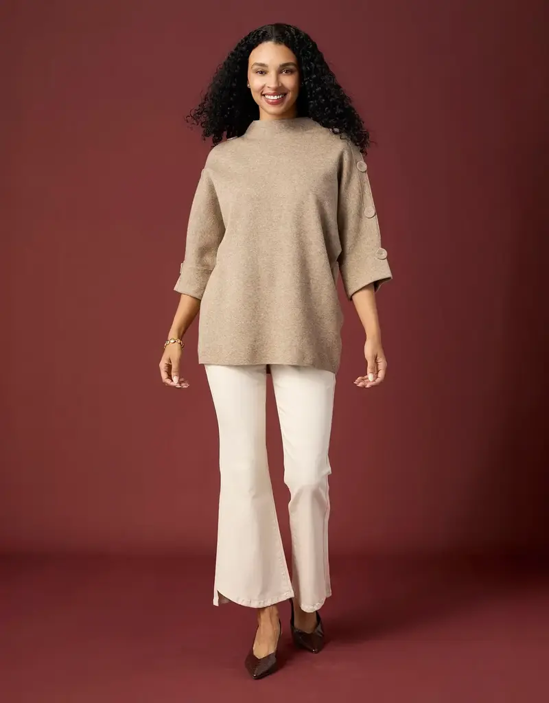Heavenly-Luxe Elbow Sleeve with Button Detail