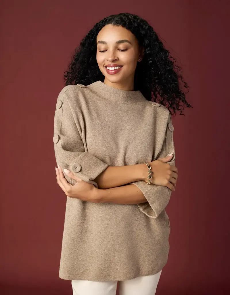 Heavenly-Luxe Elbow Sleeve with Button Detail