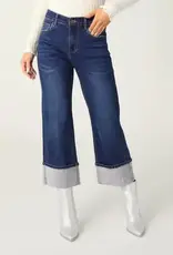 Everstretch Baby Bootcut Crop with Rhinestone Cuff