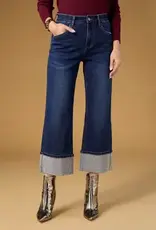 Everstretch Baby Bootcut Crop with Rhinestone Cuff
