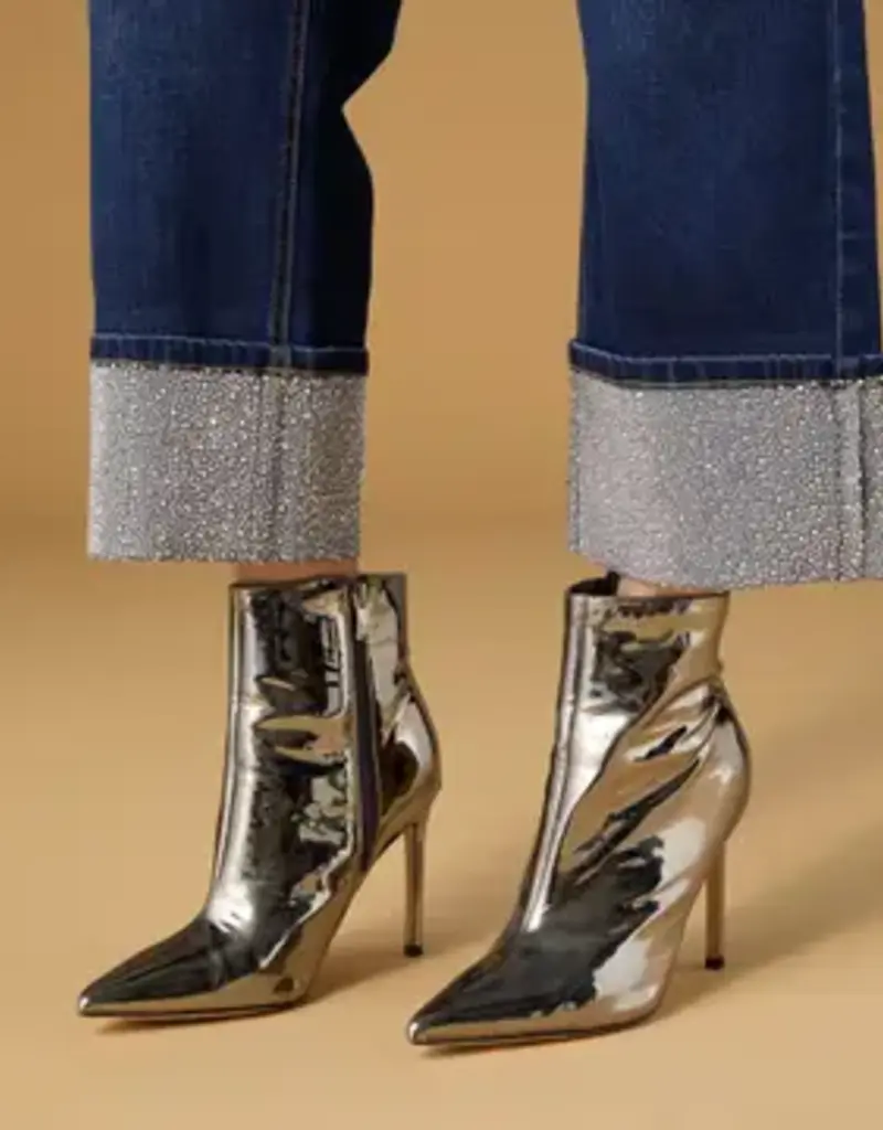 Everstretch Baby Bootcut Crop with Rhinestone Cuff