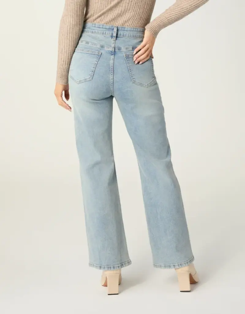 EverStretch Baby Bootcut with Pearl Stud Side Detail