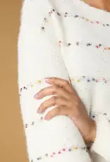 Bonnie Sequin Mini-Pom Boatneck Sweater