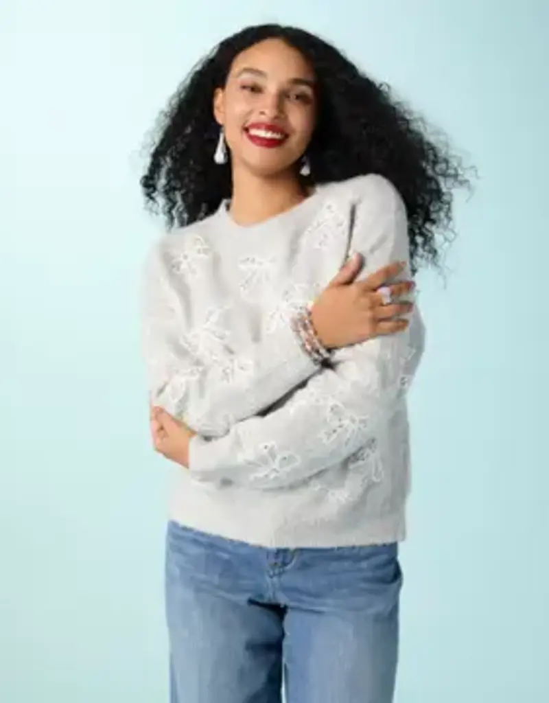 Embellished Ribbon Sweater