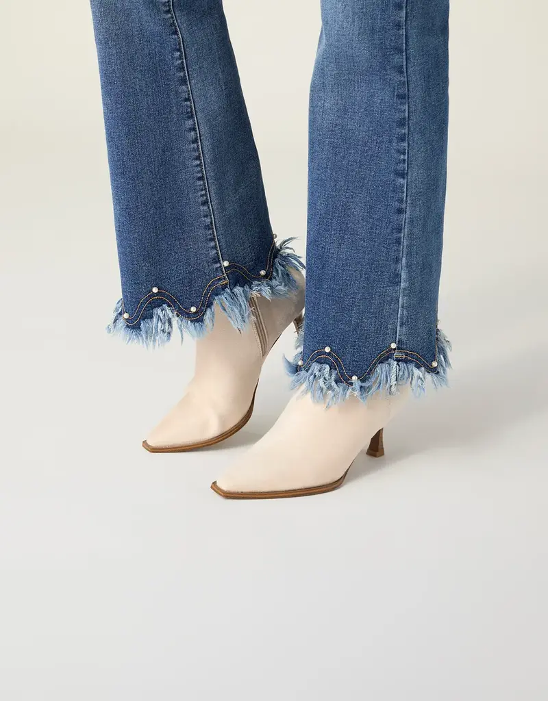 EverStretch Flare with Pearl & Fringe Hem