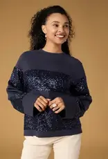 Miley Striped Sequin Top