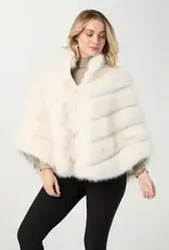 Serenity Faux Fur Zip Front Cape Wrap