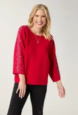 Heavenly-Luxe Dolman Sweater with Rhinestones