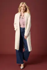 Heavenly-Luxe Metallic Stripe Duster Cardigan