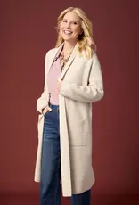 Heavenly-Luxe Metallic Stripe Duster Cardigan