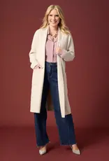 Heavenly-Luxe Metallic Stripe Duster Cardigan