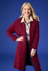 Heavenly-Luxe Metallic Stripe Duster Cardigan
