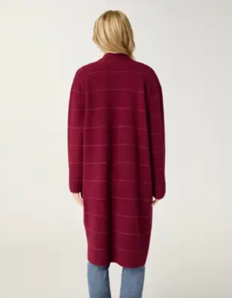 Heavenly-Luxe Metallic Stripe Duster Cardigan