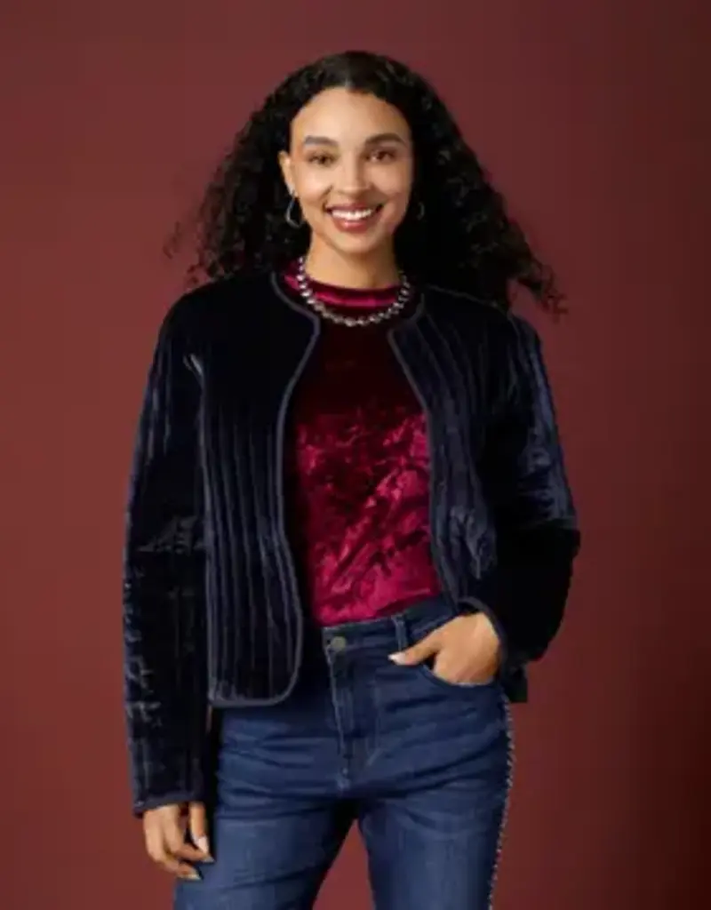 Vanessa Quilted Velour Jacket