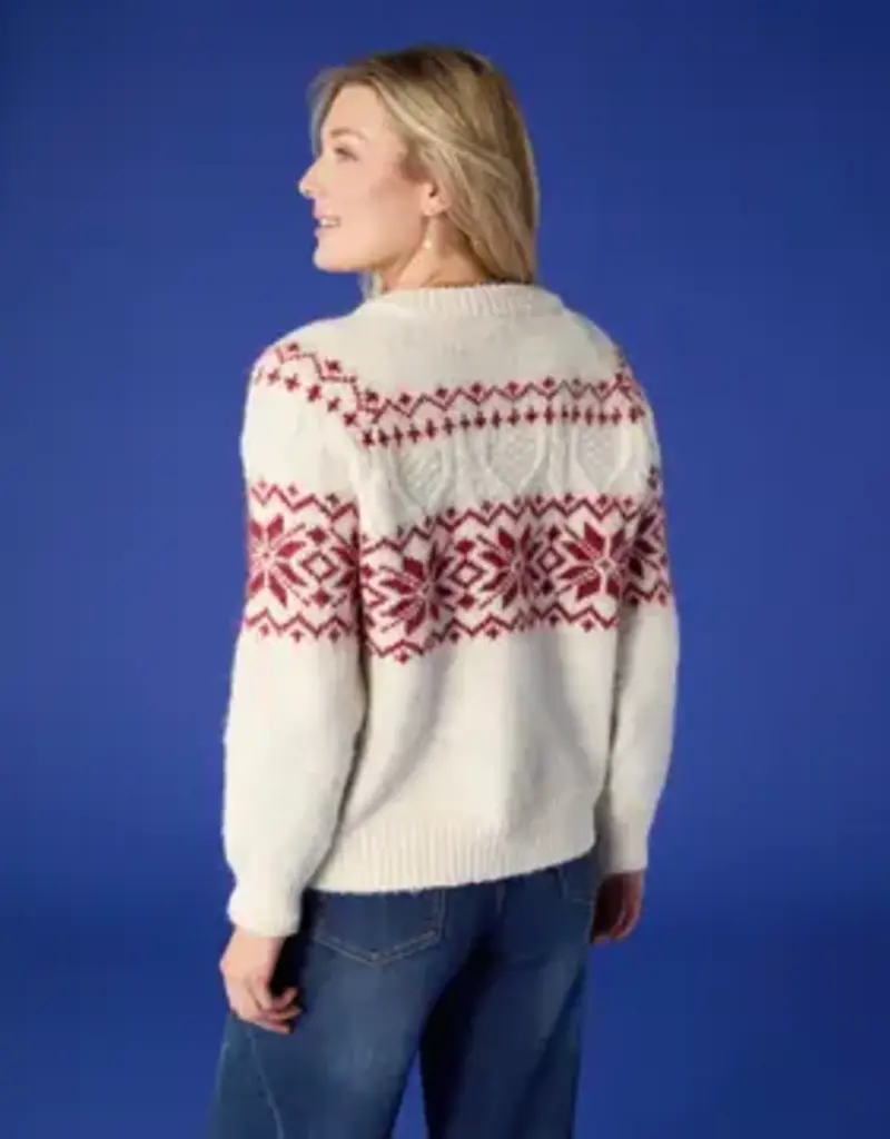 Maalin Fair Isle Cardigan with Toggle Buttons